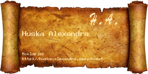 Huska Alexandra névjegykártya